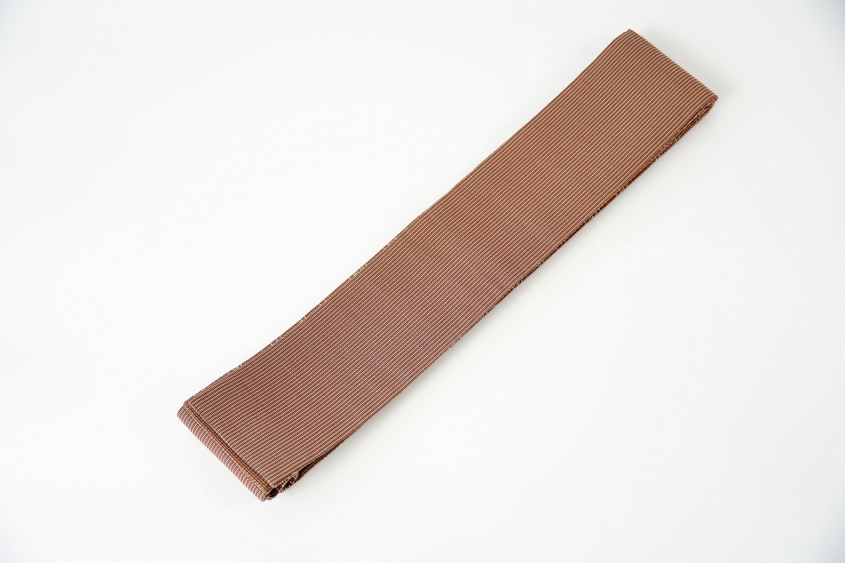 ＜丹後の藤布　遊絲舎＞角帯　藤糸あそび（茶）幅約10.2cm×長さ約420cm　FY00103