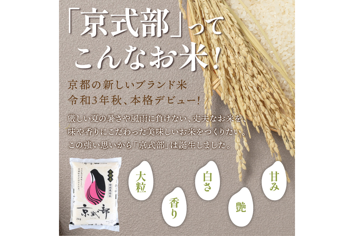 直売所直送「令和5年産　京丹後市産　京式部　特別栽培米」　精米2kg×2袋　JA00056
