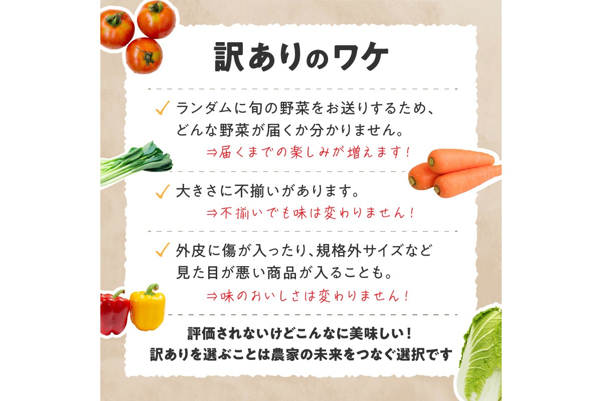 直売所直送 【訳あり】「京都・京丹後産 季節の野菜」お任せ詰め合わせBOX（3品）＋コシヒカリ精米1kg 定期便3回　JA00076