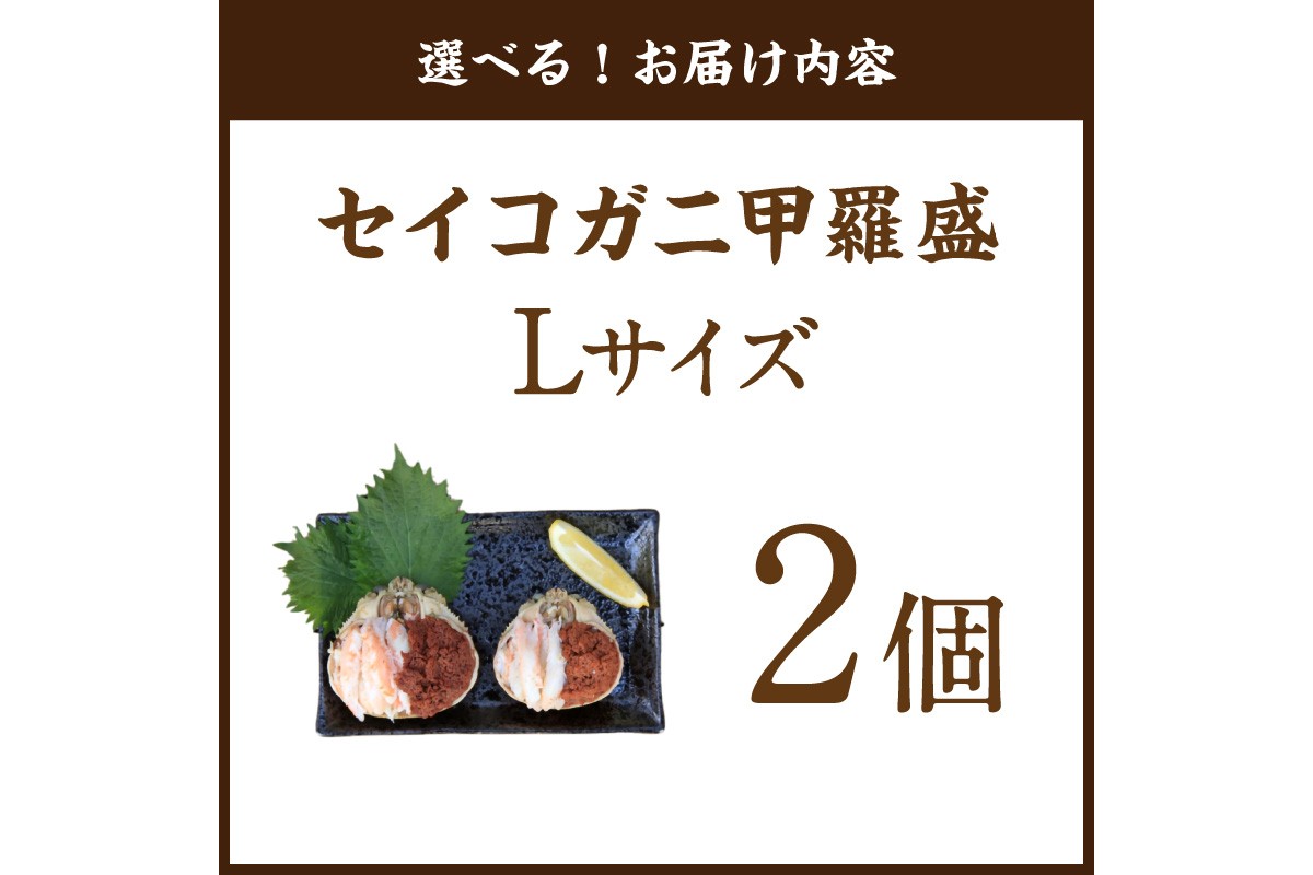 セイコガニ甲羅盛Lサイズ 2個セット 蟹 ふるさと納税 カニ ふるさと納税 かに ふるさと納税 海鮮 ふるさと納税 松葉ガニ ふるさと納税 セコガニ　SK00225