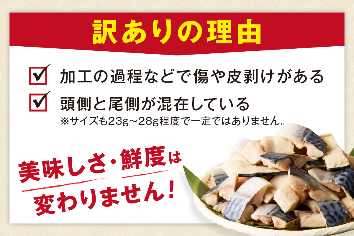 定期便2回【訳あり】魚屋の味付け骨取り塩サバ約3.5kg（お手軽70切れ×2回※隔月）　TB00042