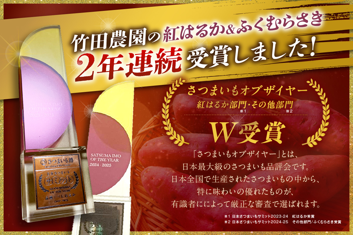 さつまいもオブザイヤー紅はるか部門全国1位 京都・ 丹後産　さつまいも 紅はるか　土付き（1本120〜450g程度）10kg　TF00055