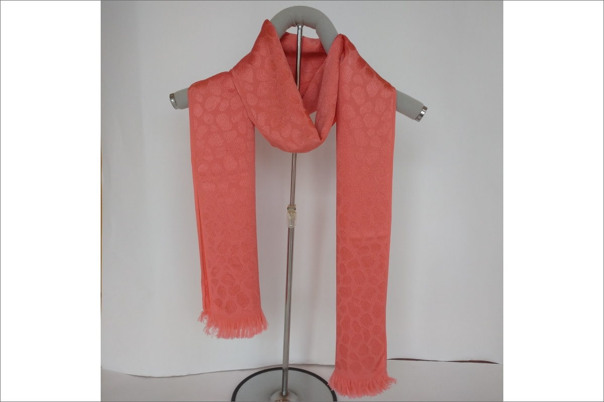 丹後ちりめん　シルク・ストール（ピンク）　TR00021