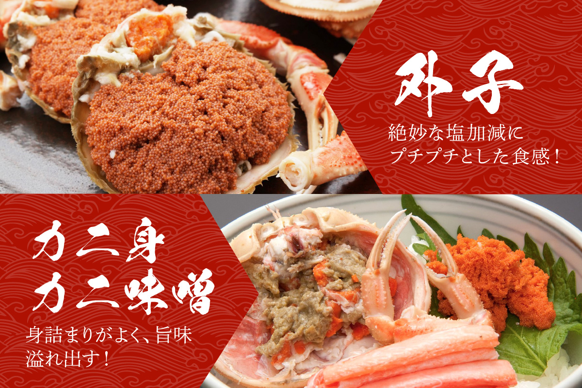 【期間エリア限定！】厳選！絶品！ 釜茹で セイコ蟹5杯　YK00423