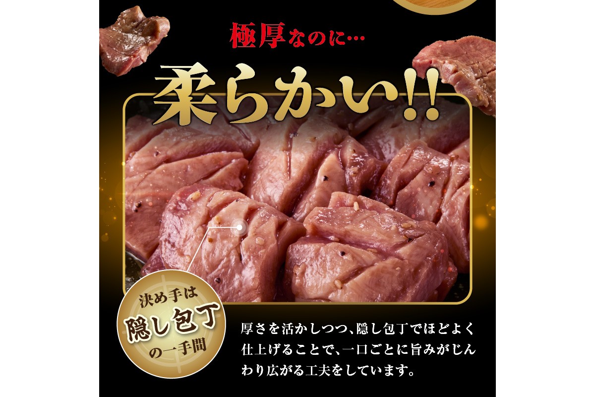 【訳あり】贅沢！やわらか！至福の時間！！厚切り塩だれ牛タン！！500g（250g×2パック）（2026年1月上旬～発送）　YK00464