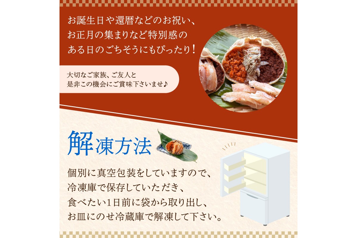 【訳あり】☆蟹の宝石箱☆お手軽！絶品！ オオズワイガニメス甲羅盛3個　YK00467