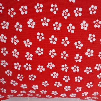 シルク・ちりめんポーチ（梅模様）赤　TR00013