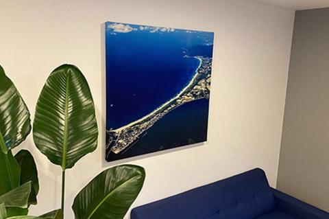 【インテリア雑貨】思い出の写真で作る丹後ちりめん特大ファブリックパネル　サイズ：約90cm×90cm　DZ00013