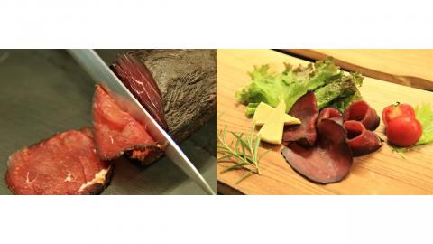 日本海牧場のローストビーフ（1袋）と日本海牧場の【牛生ハム】ブレザオラ（5袋）セット　NH00019