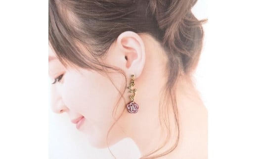 ＊すおう＊　『花時』アシンメトリーピアス/水引ピアス　AM00316