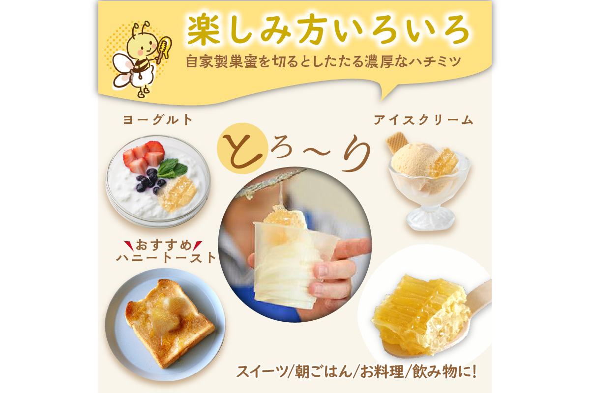 京丹後産巣蜜（200ｇ）KYOTOTANGOHONEY森の百花蜜 純粋非加熱天然ハチミツ　RM00009