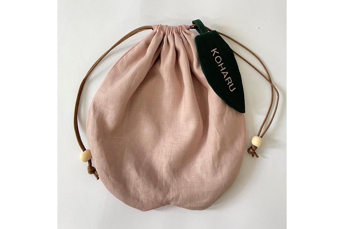 まんまるくだもの　もも巾着　EW00001