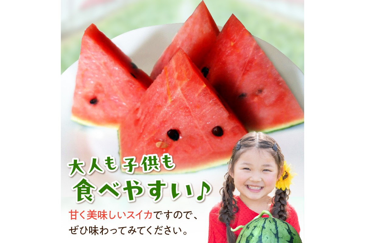 【先行予約／数量限定200】にしまるスイカ 秀品 2玉入り（露地栽培）（2026年7月中旬から発送）　FR00013