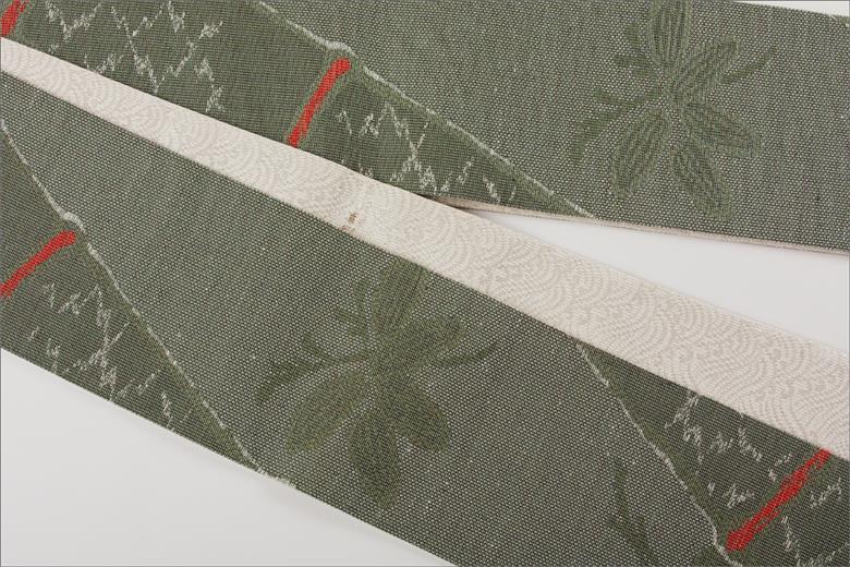 丹後帯　半幅帯「波にうさぎ（１匹入）」　FY00073