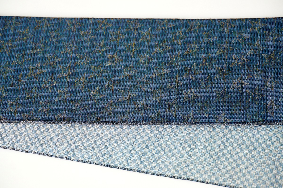 半幅帯　星空（紺）*リバーシブル幅約15.2cm×長さ約420cm　FY00095