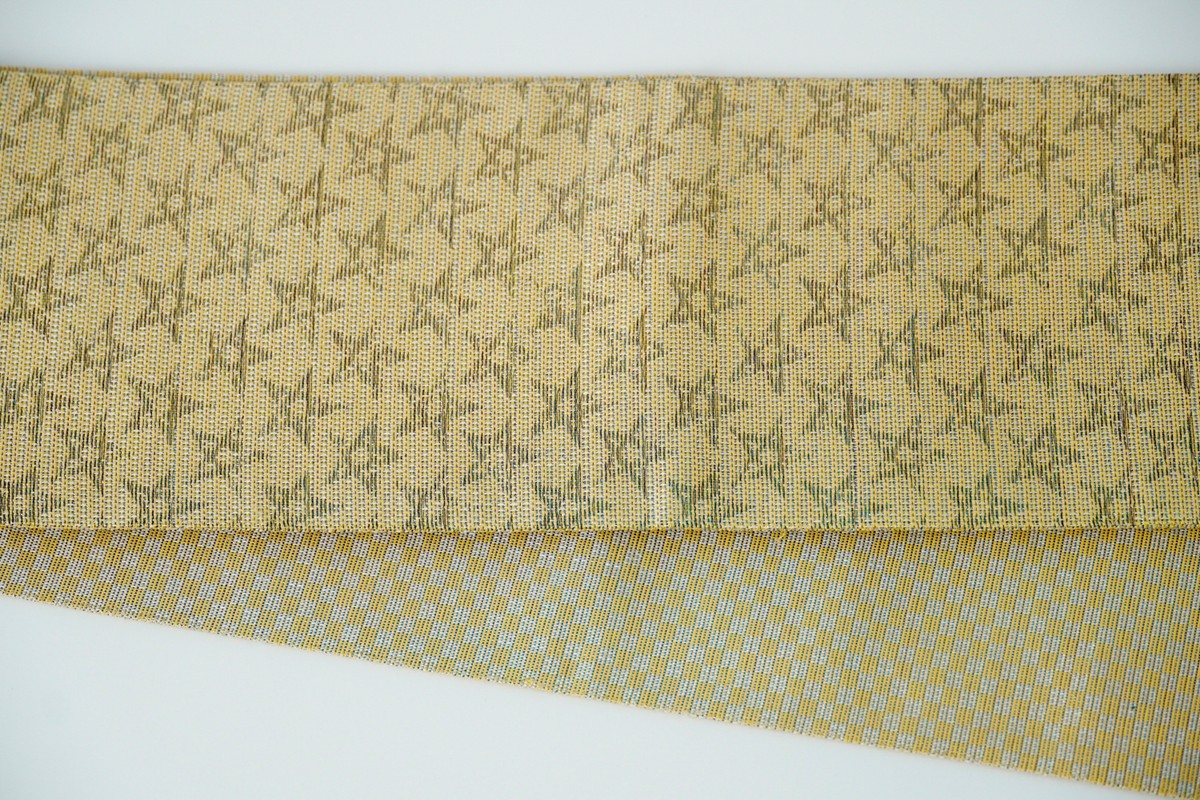 半幅帯　星空（黄）*リバーシブル幅約15.2cm×長さ約420cm　FY00097