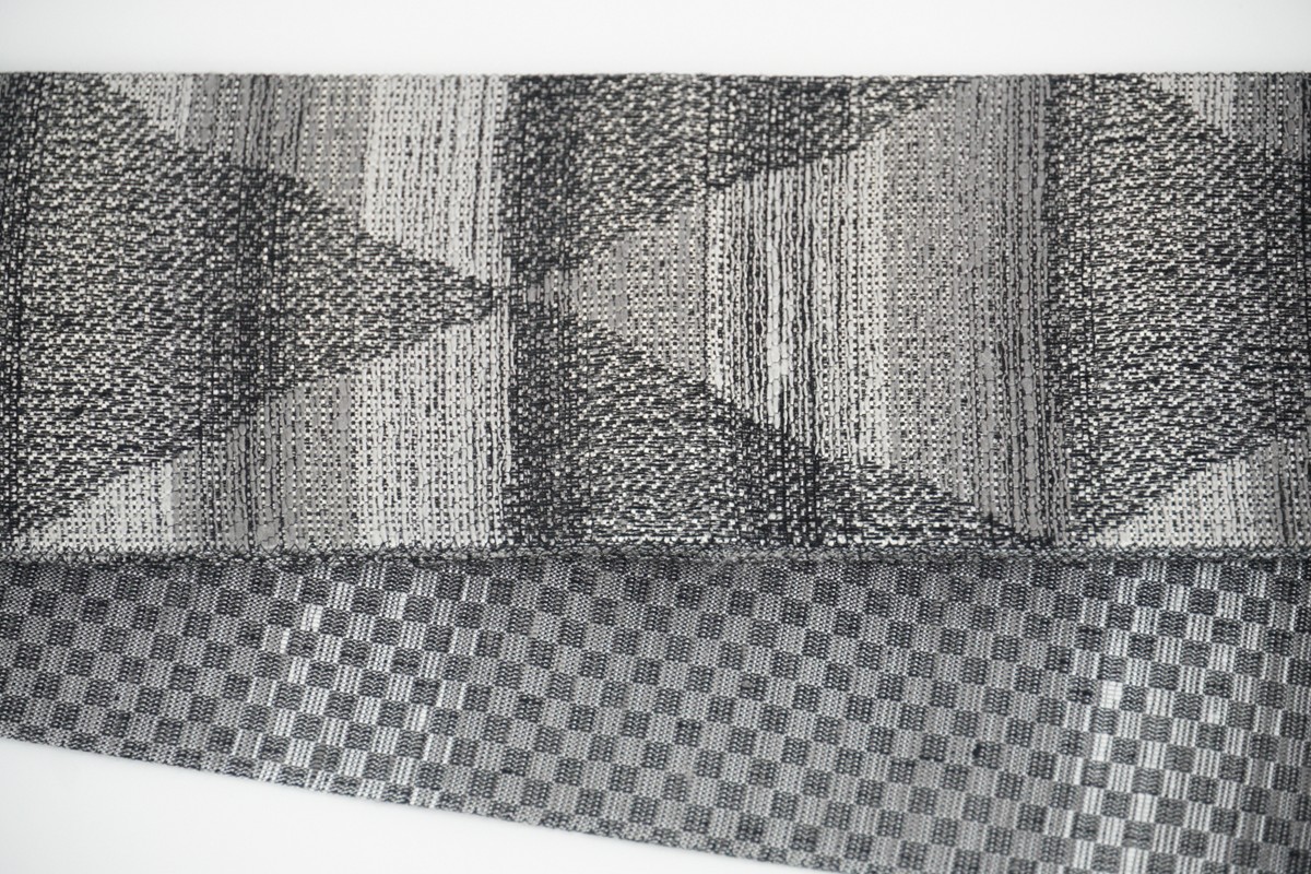 角帯　大ウロコ文（グレー）*リバーシブル幅約10.2cm×長さ約420cm　FY00101
