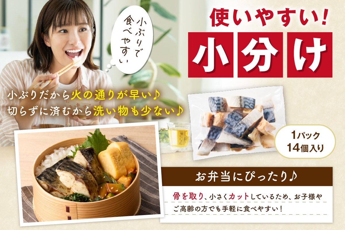 定期便4回【訳あり】魚屋の味付け骨取り塩サバ約7kg（お手軽70切れ×4回※隔月）　TB00043