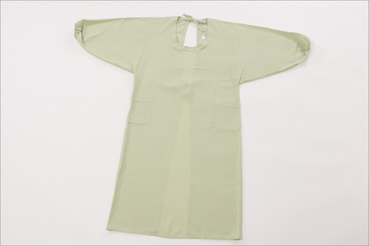 丹後ちりめん・割ぽう着　色（グリーン）　TR00002