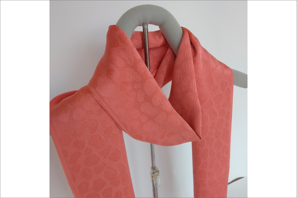 丹後ちりめん　シルク・ストール（ピンク）　TR00021