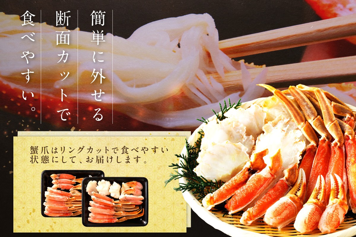 鮮度抜群！お刺身でも食べられる！カット生ズワイガニ 4肩分　YK00418