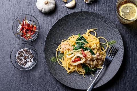 「カニ屋が作る　海のパスタソース」  ペペロンチーノソース　5袋セット　UO01018