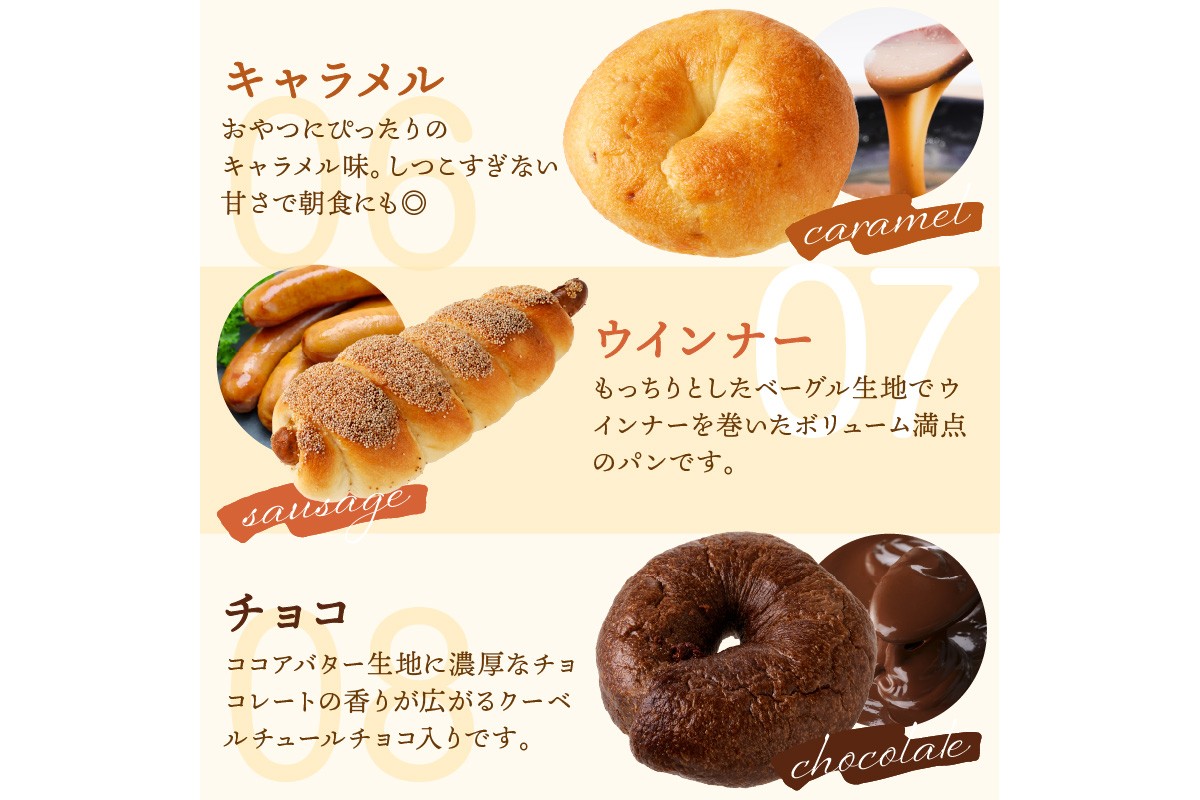 京都 丹後もちもち米粉ベーグル　３カ月定期便【訳あり】　BT00010