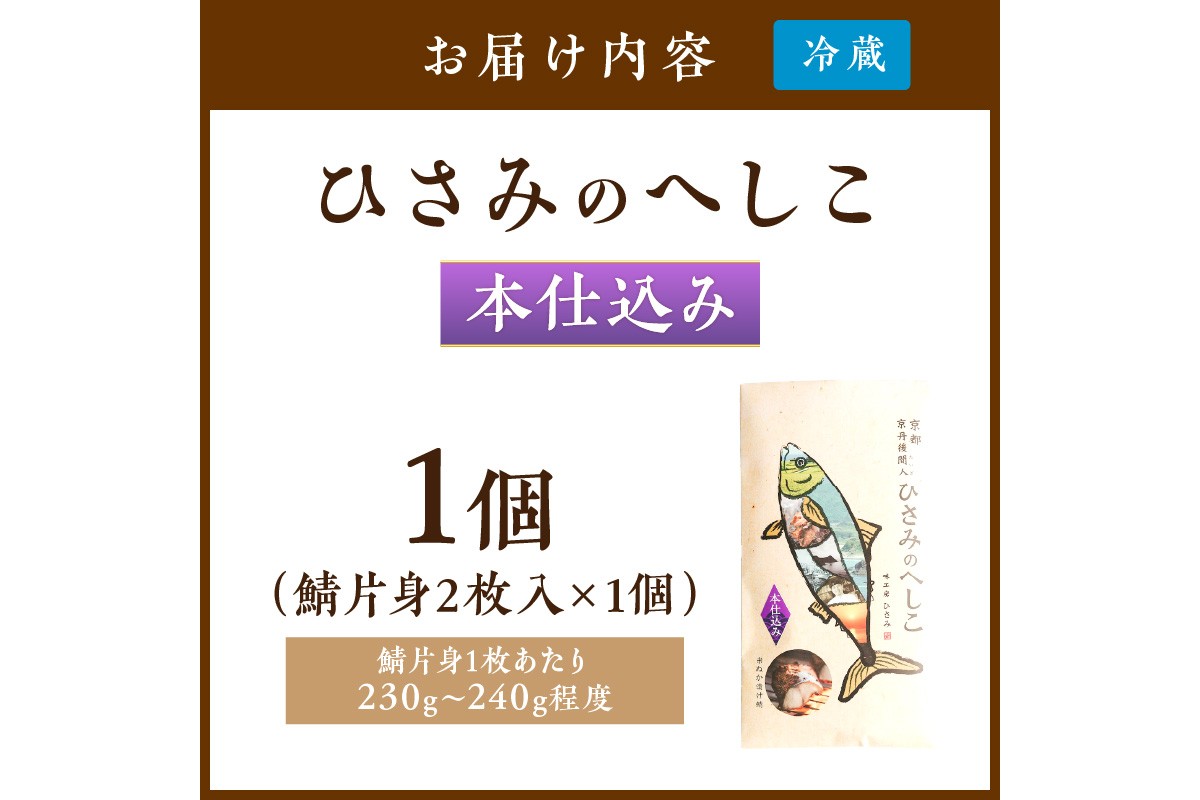 ひさみのへしこ【本仕込み】 (片身2枚入）　SC00012