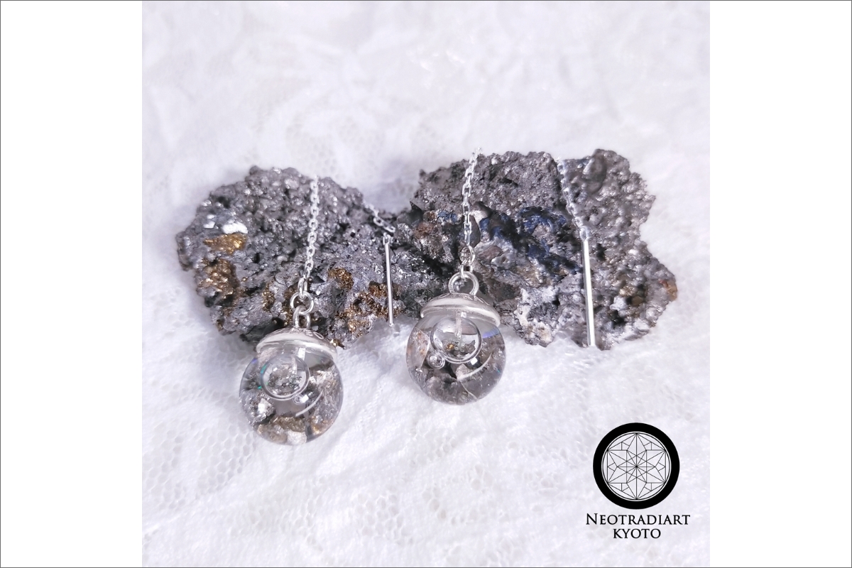 京丹後限定版　玉鋼ピアス「時雨 -Shigure-」　SV925　NT00004