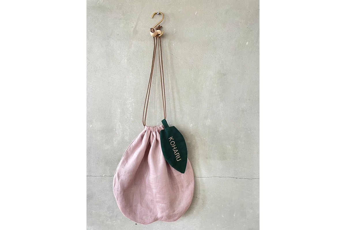 まんまるくだもの　もも巾着　EW00001