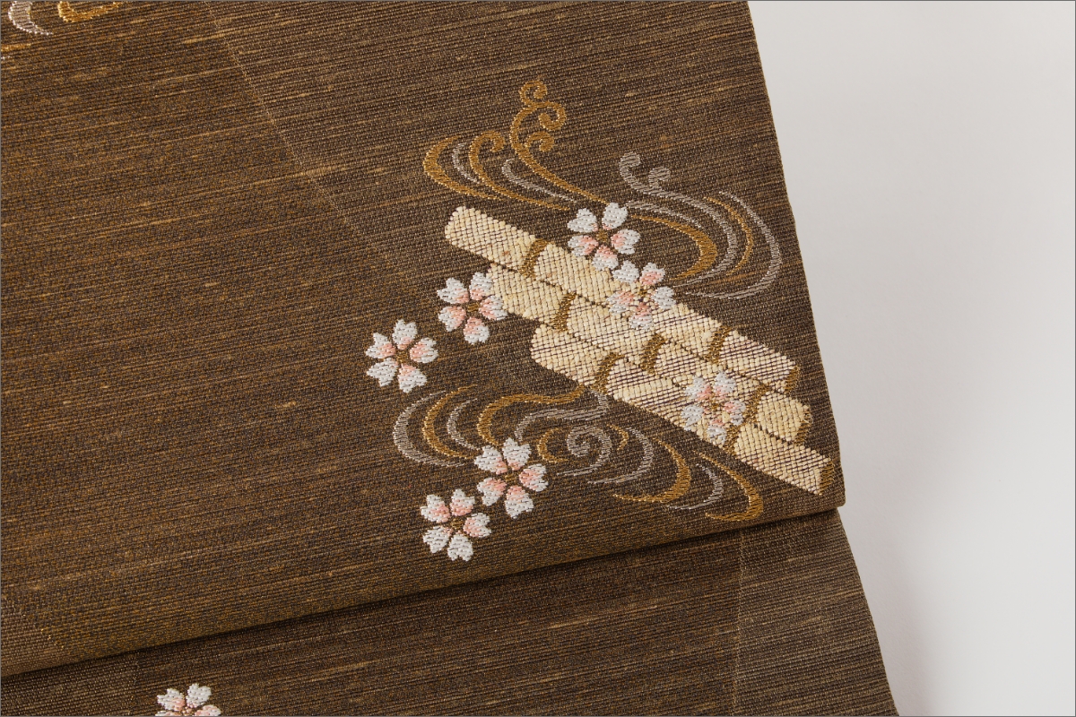 丹後の藤布　袋帯「天の川」　草　FY00082