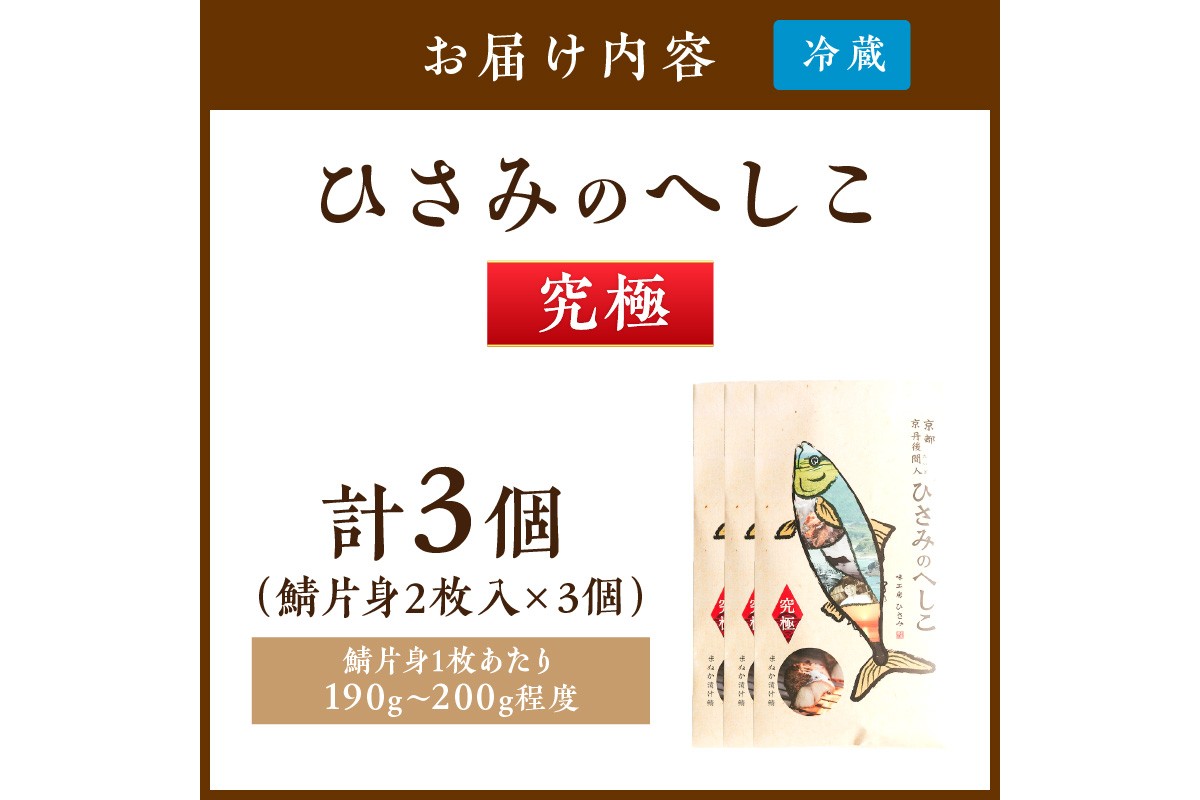 ひさみのへしこ 【究極】 (3個セット)　SC00018