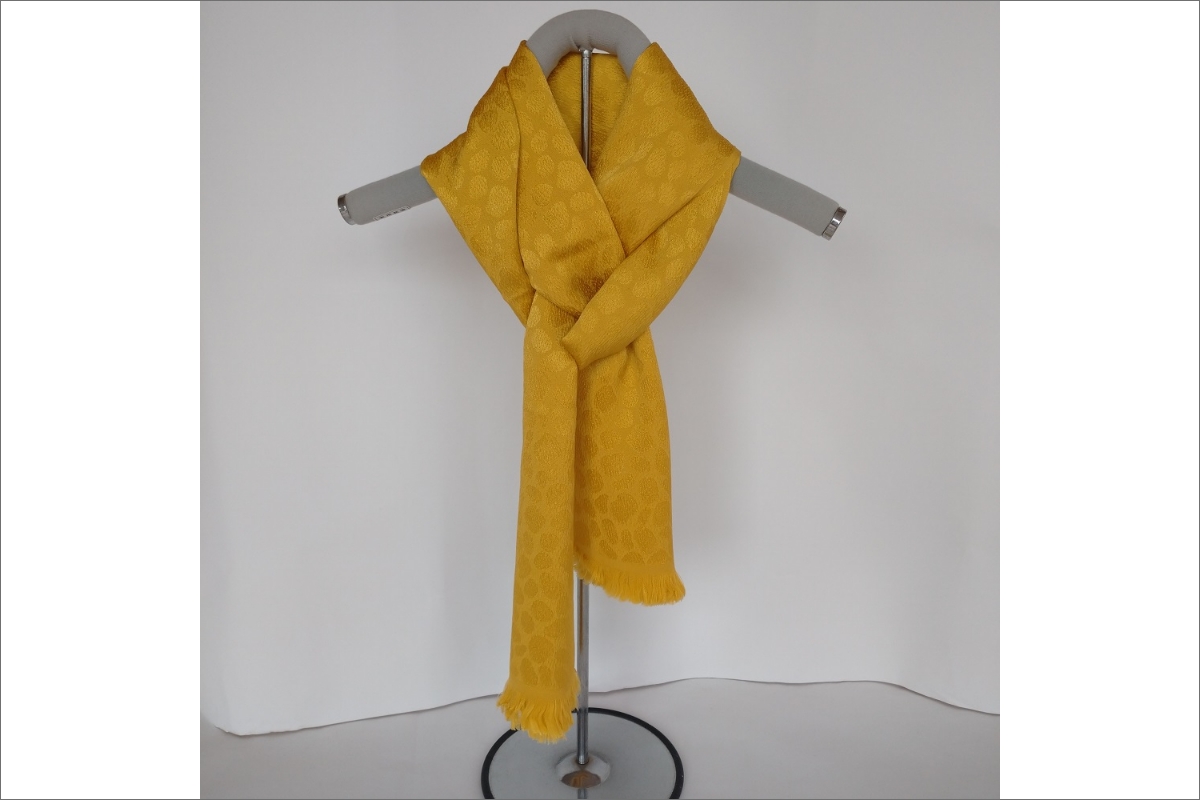 丹後ちりめん　シルク・ストール（イエロー）　TR00022