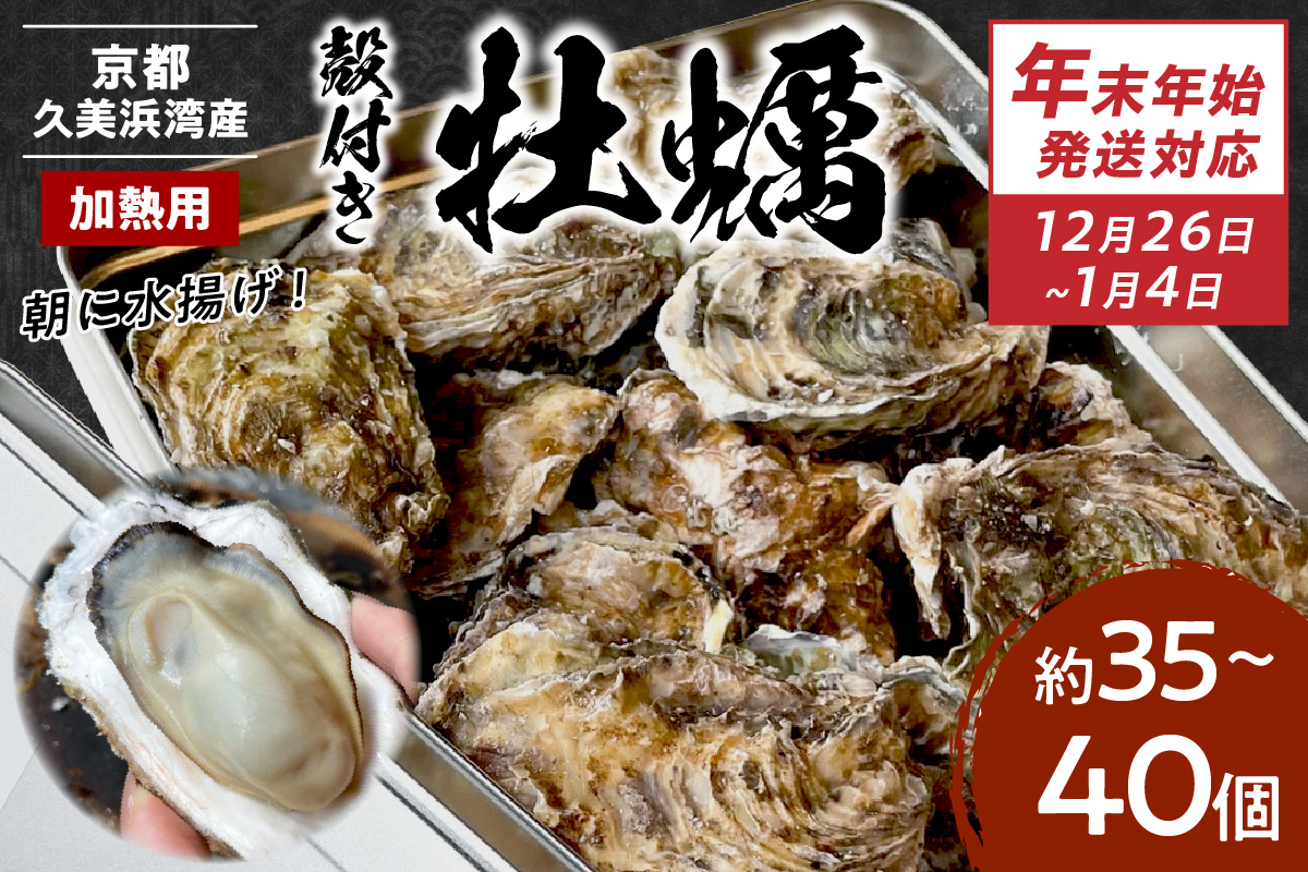【年末年始（12月26日～1月4日）発送対応】京都・京丹後産牡蠣　約35～40個　AH00026
