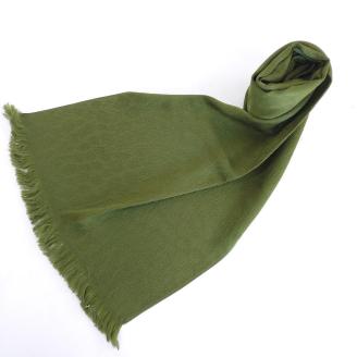 丹後ちりめん　シルク・ストール（オリーブグリーン）　TR00027