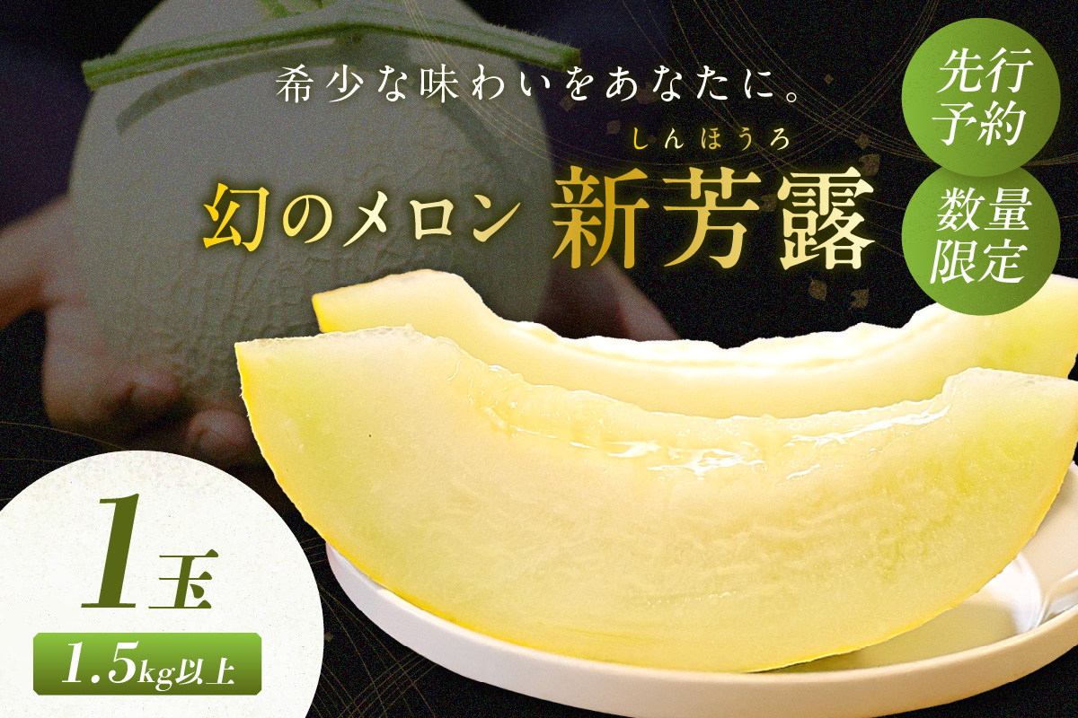 【先行予約／数量限定200】幻のメロン 新芳露 1玉（2026年7月中旬～発送）　DE00152