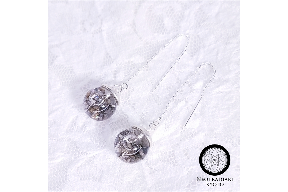 京丹後限定版　玉鋼ピアス「時雨 -Shigure-」　SV925　NT00004