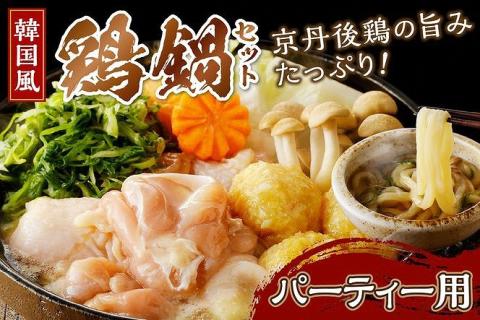 京都・京丹後の若鶏と九条ネギの韓国風鶏鍋セット（パーティー用セット）　KI00027
