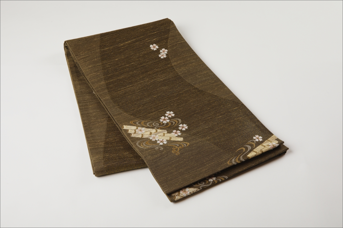 丹後の藤布　袋帯「天の川」　草　FY00082