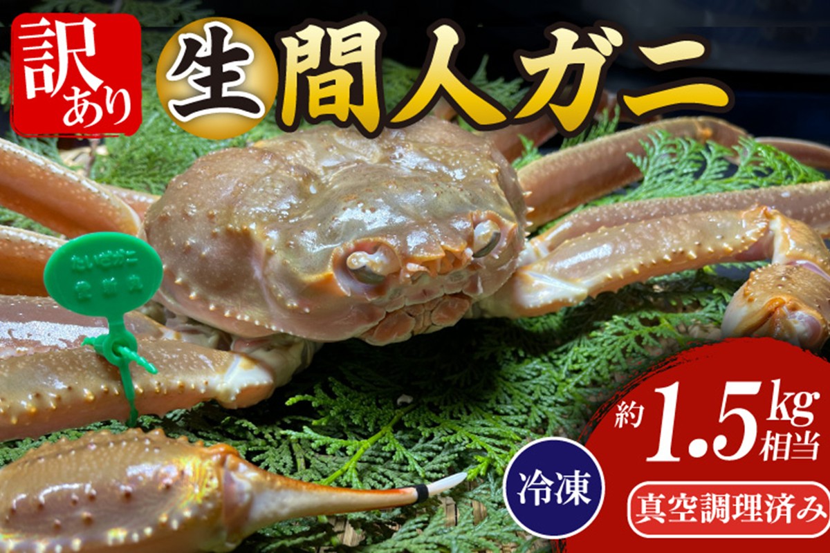 間人漁港仲買人の丸友鮮魚三代目・自慢の間人ガニ【冷凍】生・訳アリ（ズワイガニ）[真空調理済み]　MG00017