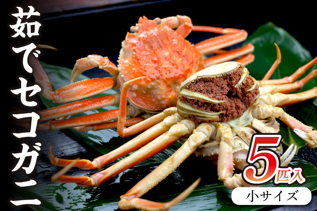 驚きの旨さ！茹でセコガニ 【厳選】 小サイズ5匹入　SS00076