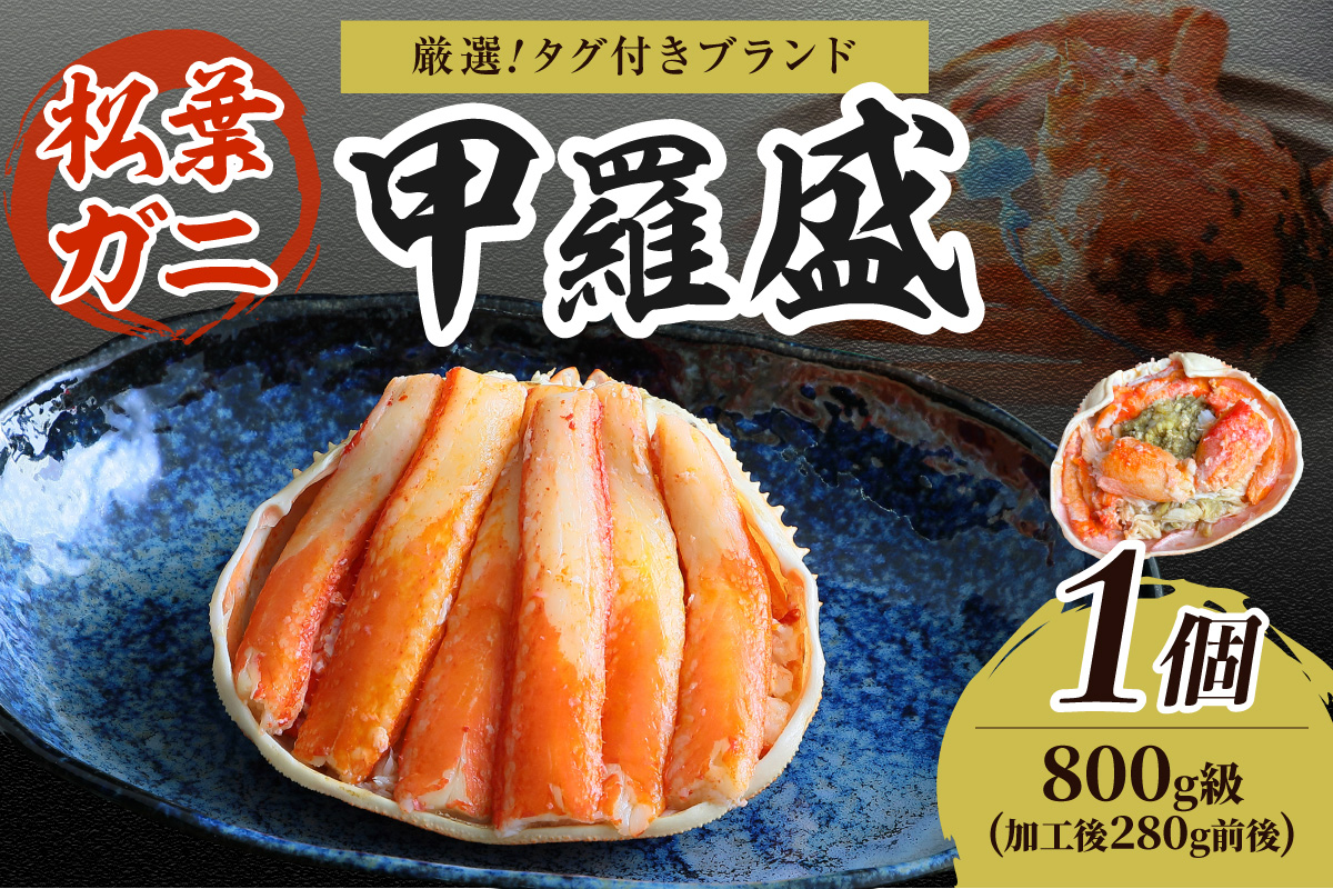 【厳選！タグ付きブランド蟹】松葉ガニ甲羅盛 1個（800g級） ふるさと納税 松葉ガニ 甲羅盛 カニ 蟹 ズワイガニ 蟹みそ ほぐし身　YK00610
