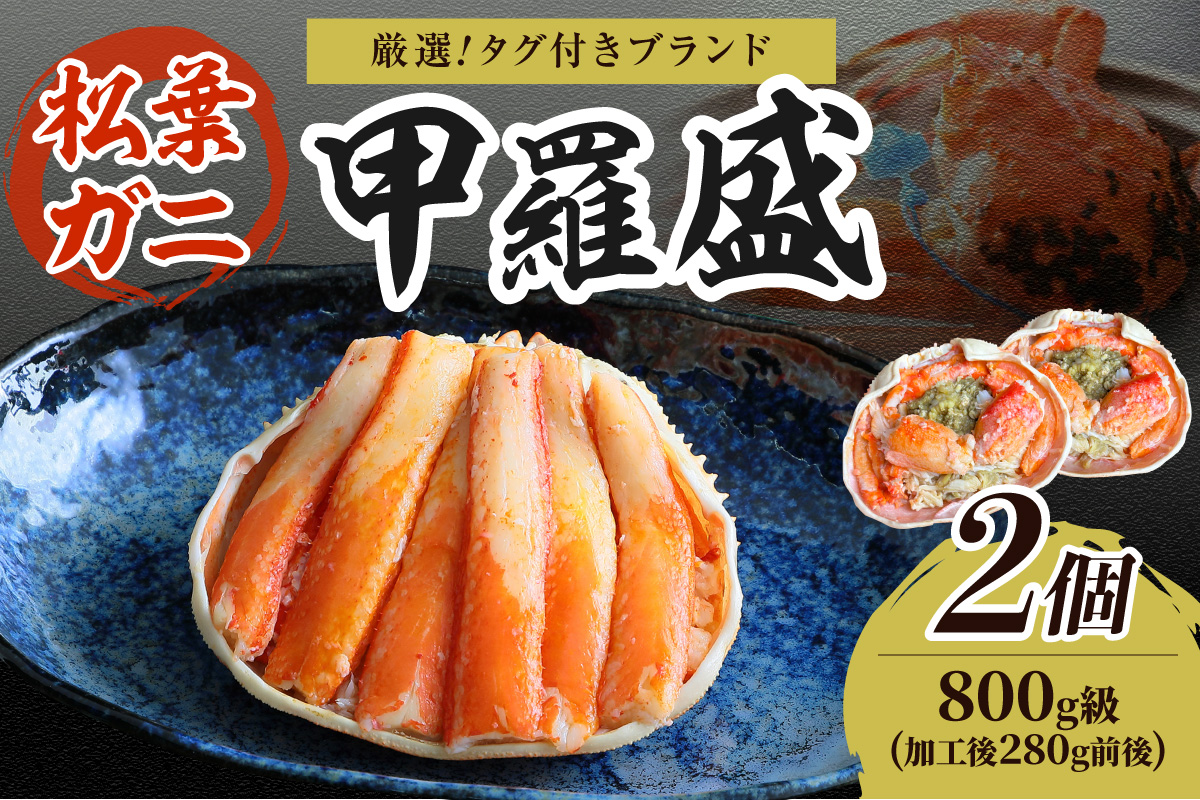【厳選！タグ付きブランド蟹】松葉ガニ甲羅盛 2個（800g級） ふるさと納税 松葉ガニ 甲羅盛 カニ 蟹 ズワイガニ 蟹みそ ほぐし身　YK00611