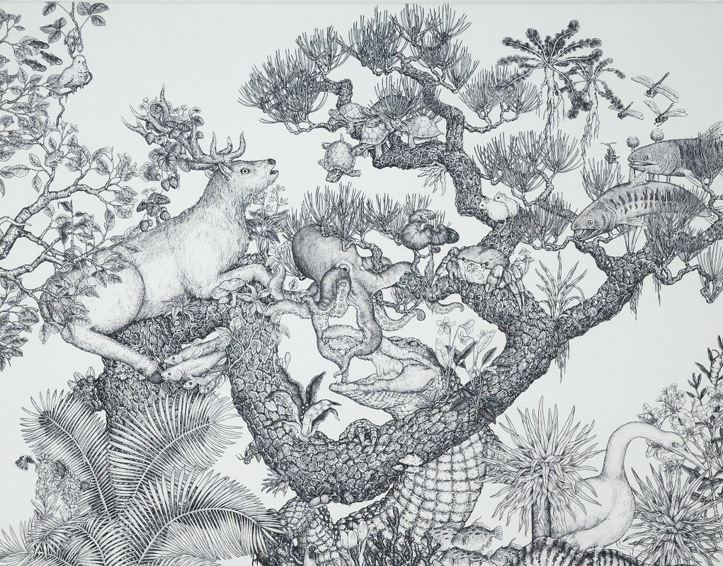 ペン画アーティスト 村山大明】「Forest -上-」 複製画作品[高島屋選定品］083N739: 南丹市ANAのふるさと納税