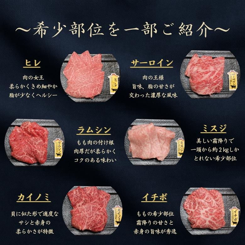 都府産黒毛和牛【京の肉】 希少部位入り焼肉セット梅 6種盛 600g(100g×6)　包装なし