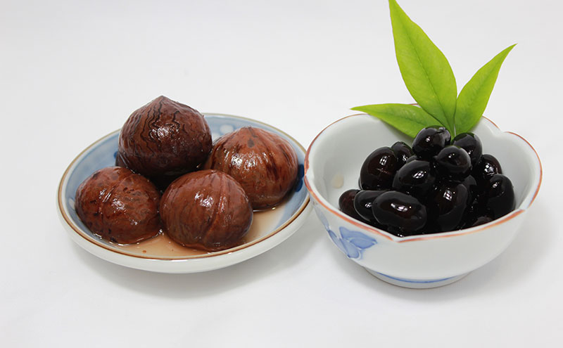 京都・南丹市　中瓶　ふるさとの味　2種セット(黒豆煮　栗渋皮煮)
