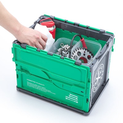 KTC折りたたみコンテナ　20L(グリーン×グレー)[YG-195GR]