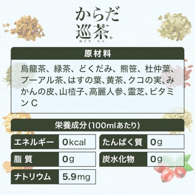 【毎月定期便】からだ巡茶　410mlPET×24本全3回