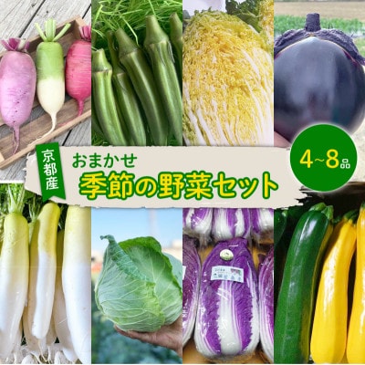 京都府久御山町産　おまかせ 季節の野菜 詰め合わせセット 4～8品
