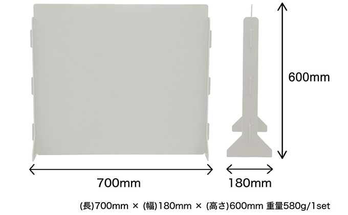 卓上簡易パーテーション（白）4set入り